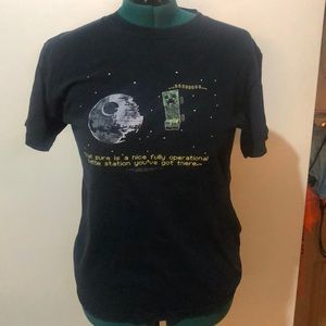 Funny Graphic T-Shirt mindcraft/Starwars